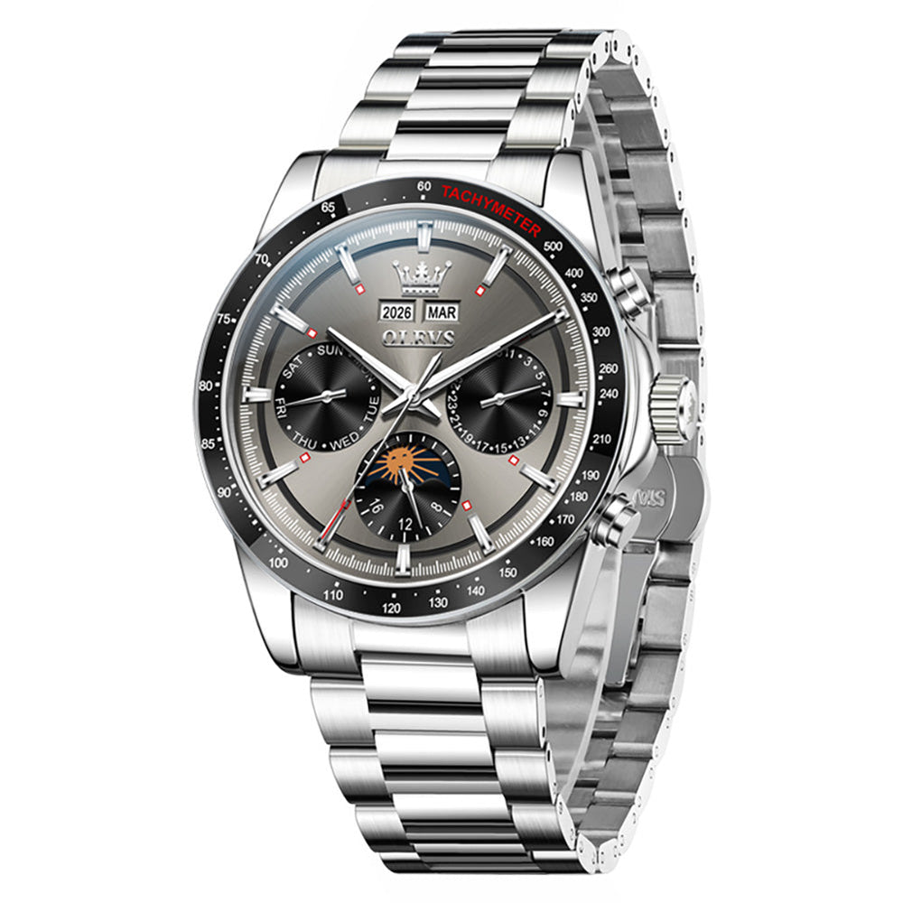Silver Gray front view - OLEVS 6756