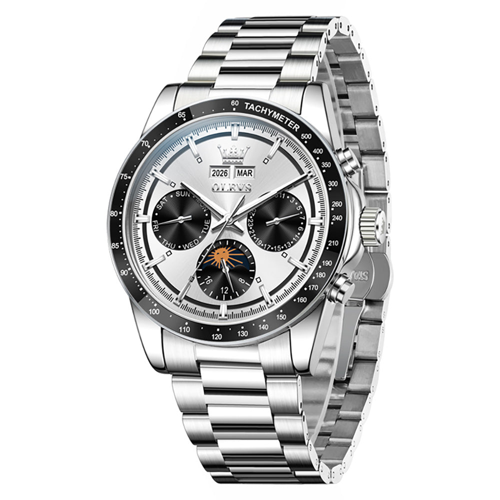Silver White front view - OLEVS 6756