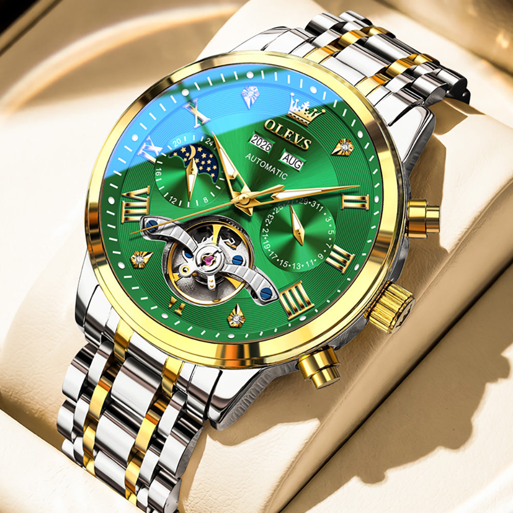 mechanical watch wrist lifestyle image - OLEVS 6763