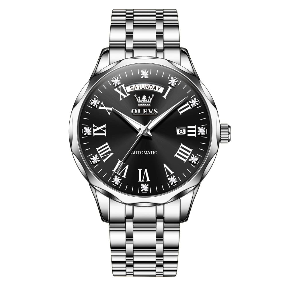 OLEVS 6780 Roman Numerals Day Date Mechanical Watch for Men - All Gold Watch | Olevs Watch Store