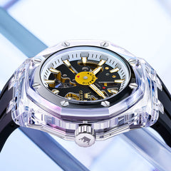 Black Clear transparent case closeup - OLEVS 6788