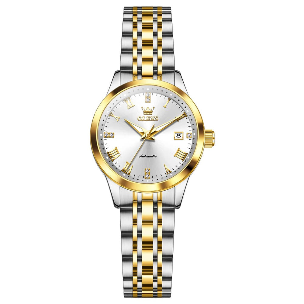 OLEVS 7062 Classic Automatic Watch For Women - All Gold Watch | Olevs Watch Store