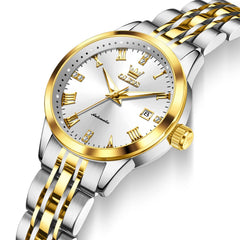 OLEVS 7062 Classic Automatic Watch For Women - Two Tone Gold Watch | Olevs Watch Store