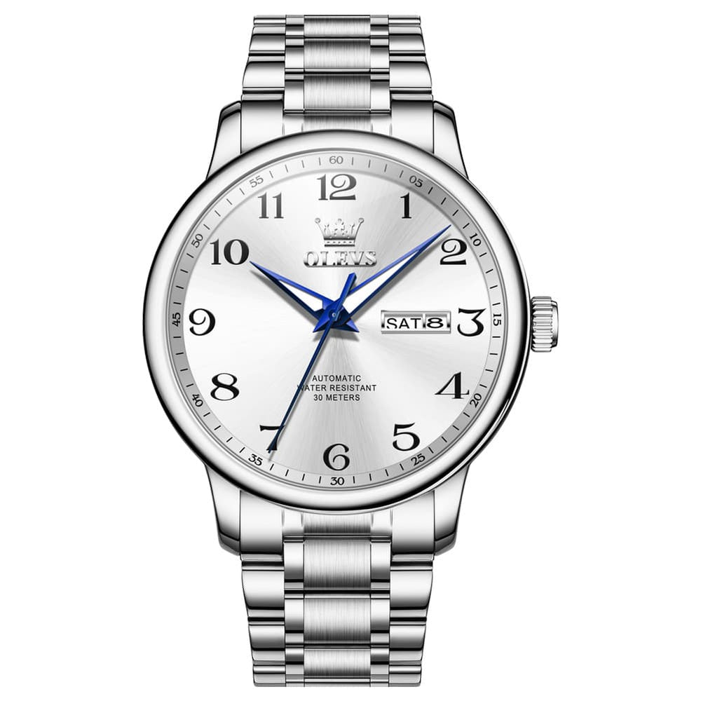 OLEVS 7072 Arabic Numeral Dual Calendar Automatic Watch For Men - All Gold Watch | Olevs Watch Store