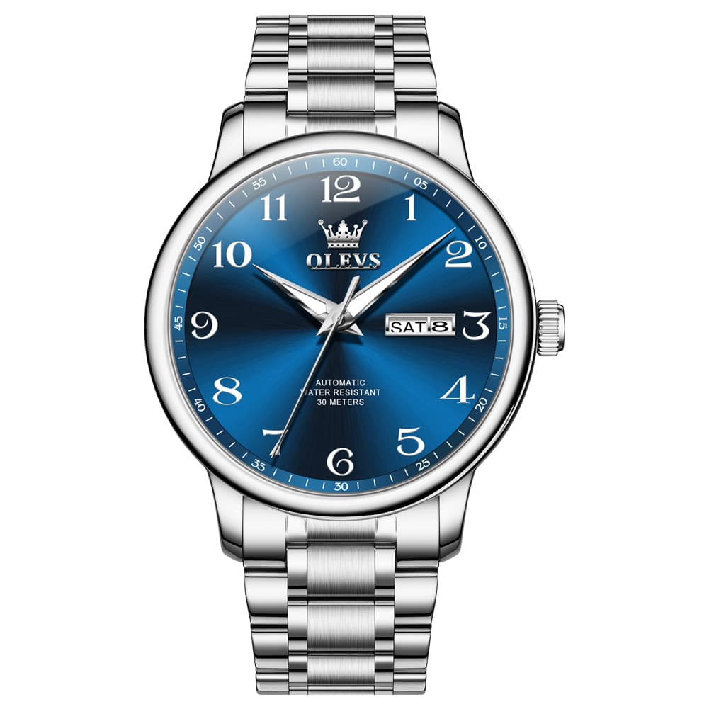 OLEVS 7072 Arabic Numeral Dual Calendar Automatic Watch For Men - All Gold Watch | Olevs Watch Store