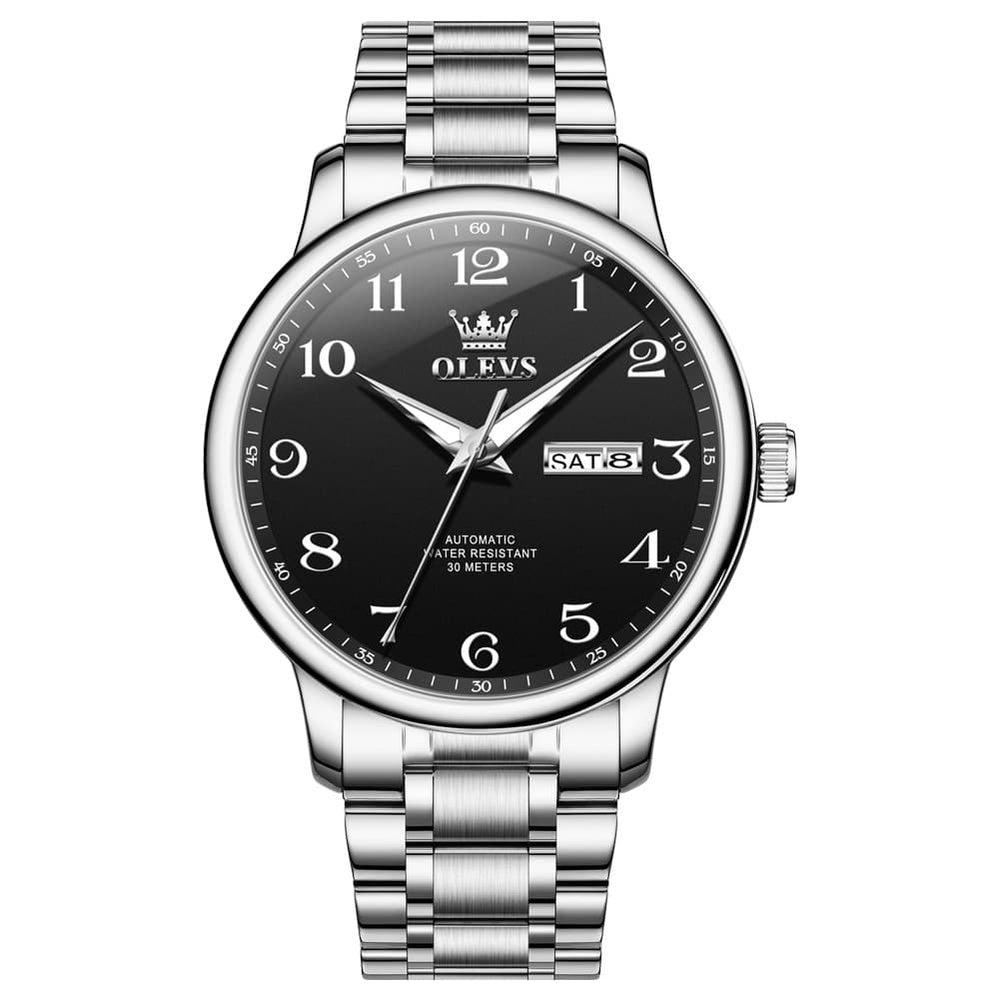 OLEVS 7072 Arabic Numeral Dual Calendar Automatic Watch For Men - All Gold Watch | Olevs Watch Store