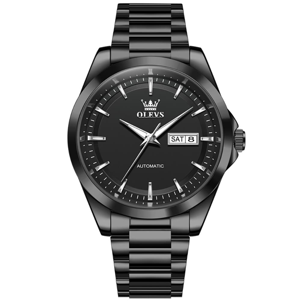 OLEVS 7090 Classic Dual Calendar Automatic Watch For Men - All Gold Watch | Olevs Watch Store