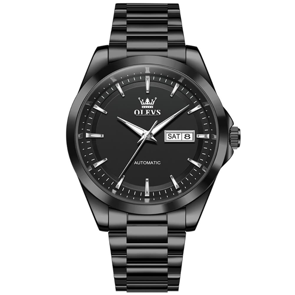 OLEVS 7090 Classic Dual Calendar Automatic Watch For Men - All Gold Watch | Olevs Watch Store