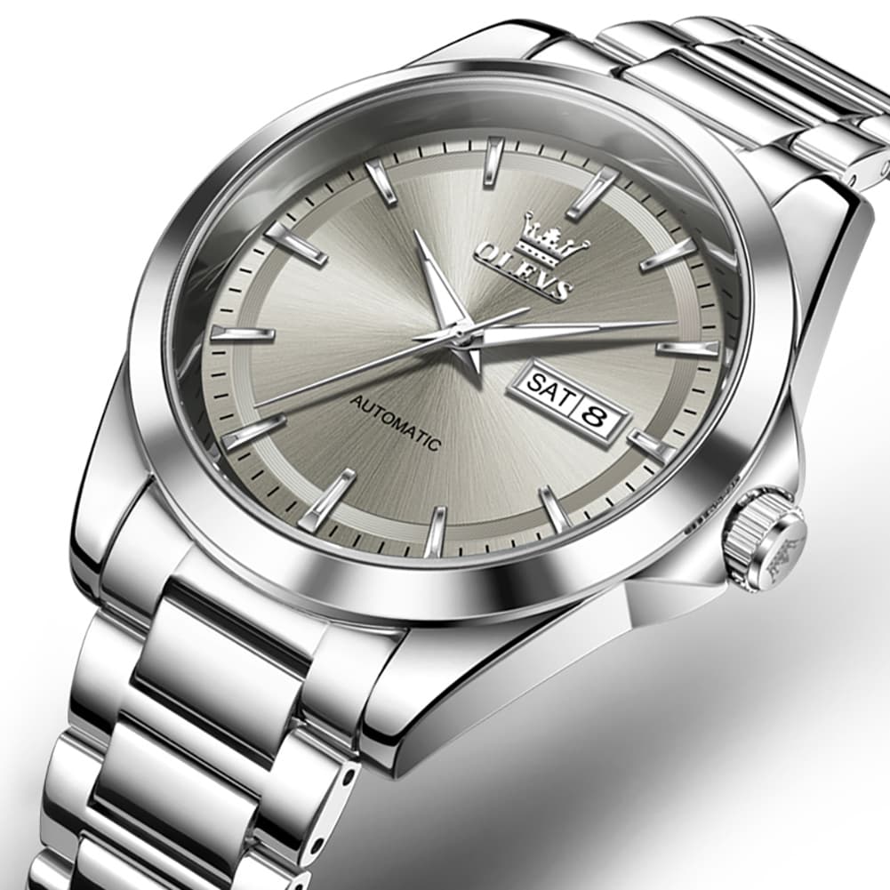 OLEVS 7090 Classic Dual Calendar Automatic Watch For Men - All Gold Watch | Olevs Watch Store