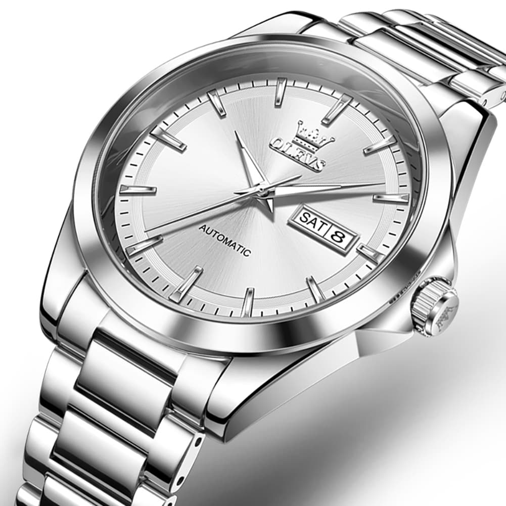 OLEVS 7090 Classic Dual Calendar Automatic Watch For Men - All Gold Watch | Olevs Watch Store