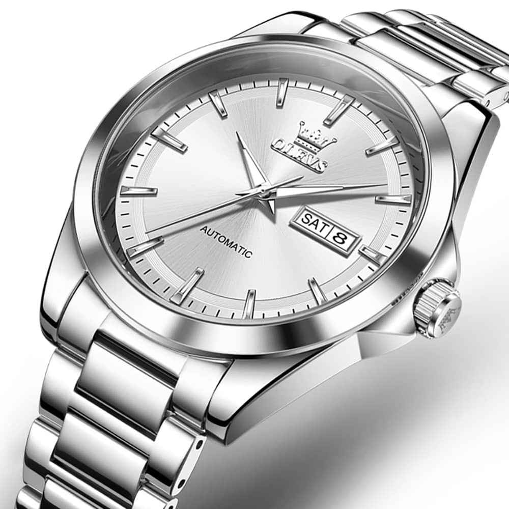 OLEVS 7090 Classic Dual Calendar Automatic Watch For Men - All Gold Watch | Olevs Watch Store