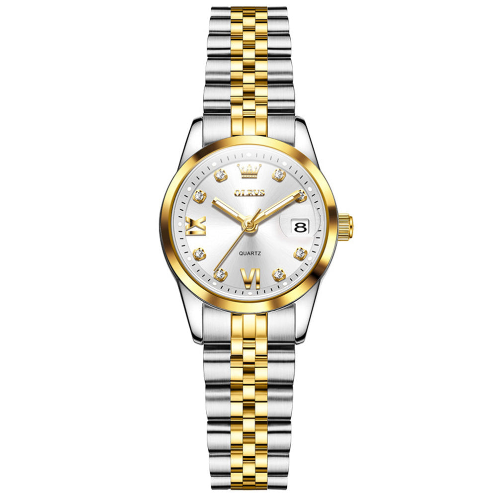 Silver Gold White front view - OLEVS 7133