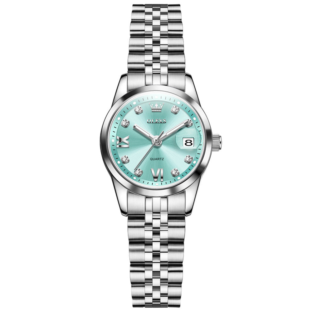 Silver Mint Green front view - OLEVS 7133
