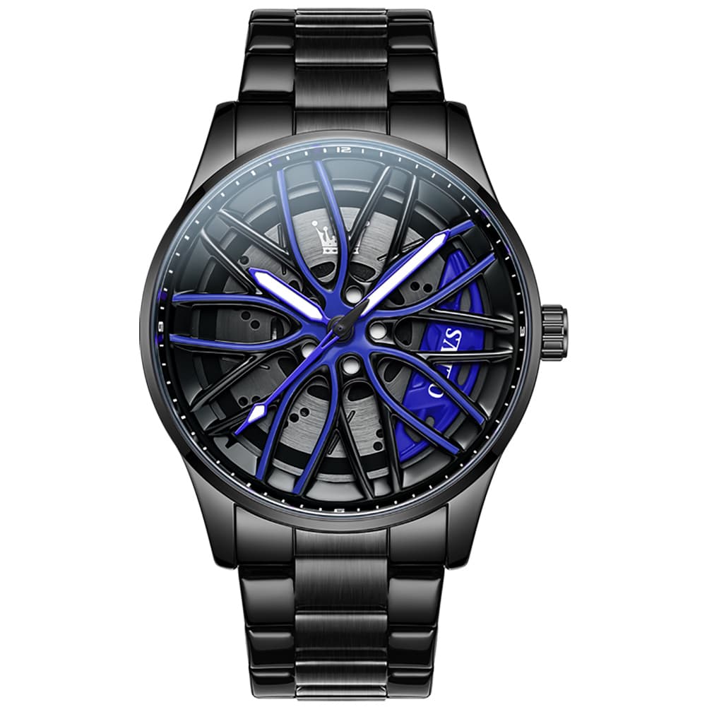 OLEVS 9937 Wheel Caliper Rim Racing Quartz Watch for Men - Silver Caliper Watch | Olevs Watch Store