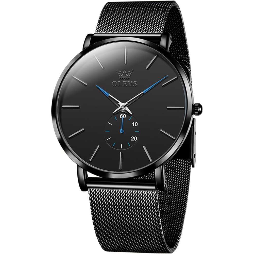 OLEVS 9954 Ultra Thin Milanese Mesh Quartz Watch for Men - All Gold Mesh Watch | Olevs Watch Store