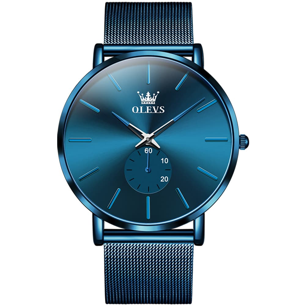 OLEVS 9954 Ultra Thin Milanese Mesh Quartz Watch for Men - All Gold Mesh Watch | Olevs Watch Store