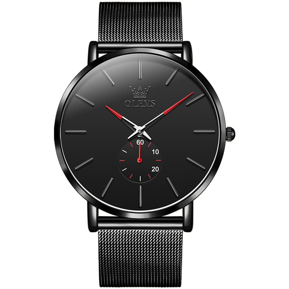 OLEVS 9954 Ultra Thin Milanese Mesh Quartz Watch for Men - All Gold Mesh Watch | Olevs Watch Store