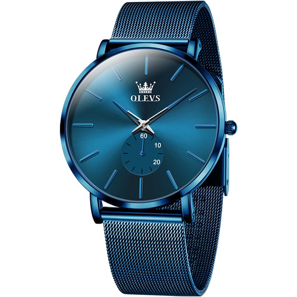 OLEVS 9954 Ultra Thin Milanese Mesh Quartz Watch for Men - All Gold Mesh Watch | Olevs Watch Store