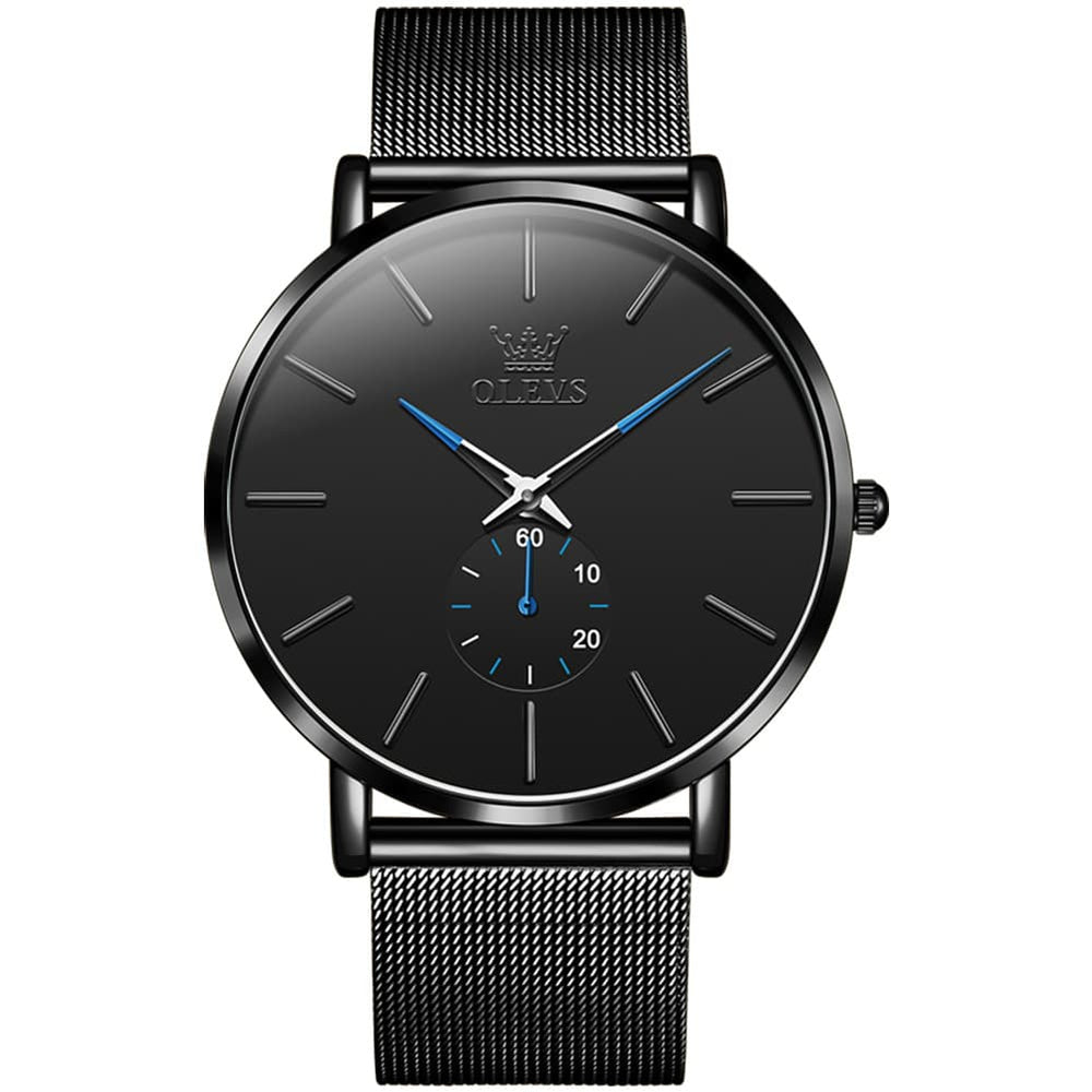 OLEVS 9954 Ultra Thin Milanese Mesh Quartz Watch for Men - All Gold Mesh Watch | Olevs Watch Store