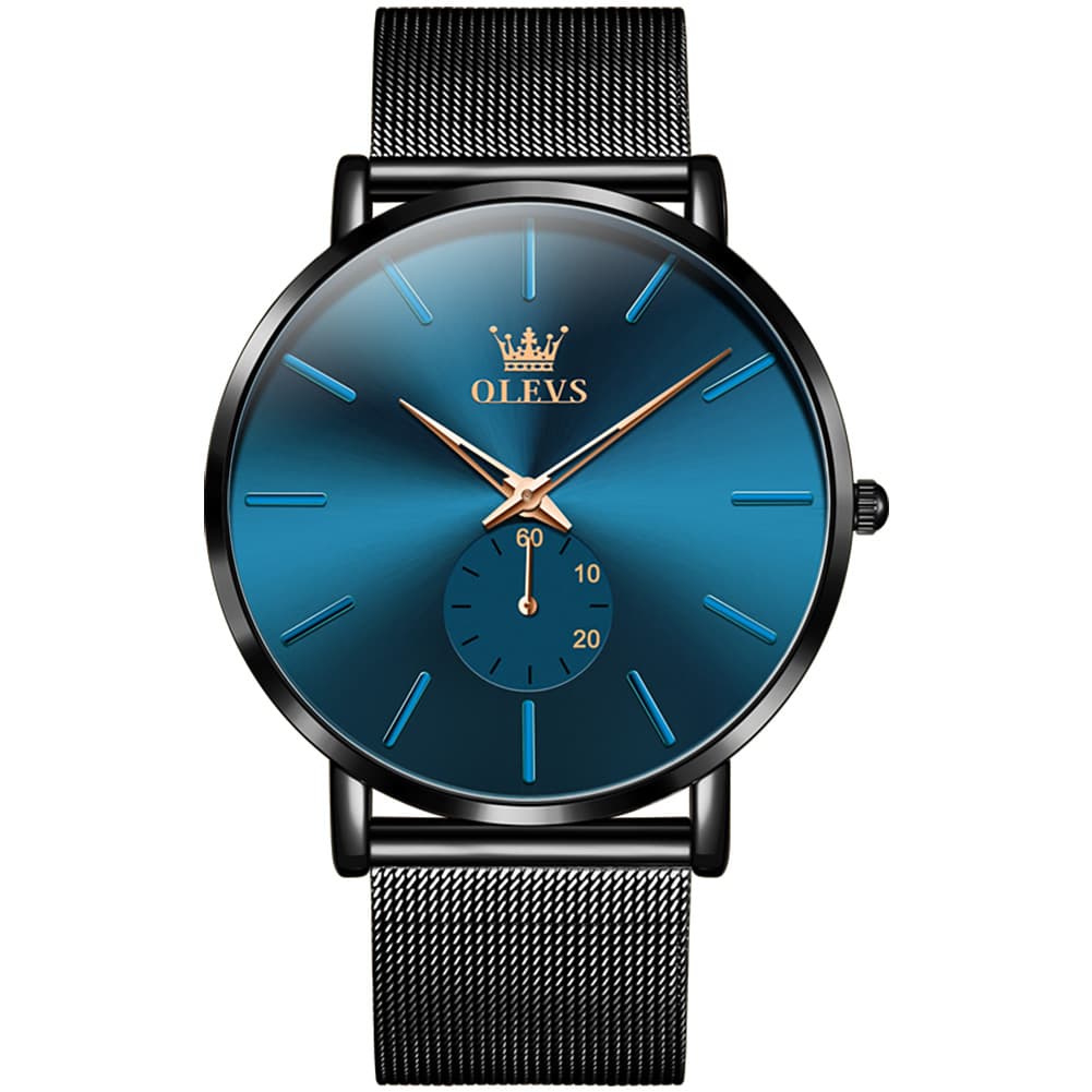 OLEVS 9954 Ultra Thin Milanese Mesh Quartz Watch for Men - All Gold Mesh Watch | Olevs Watch Store