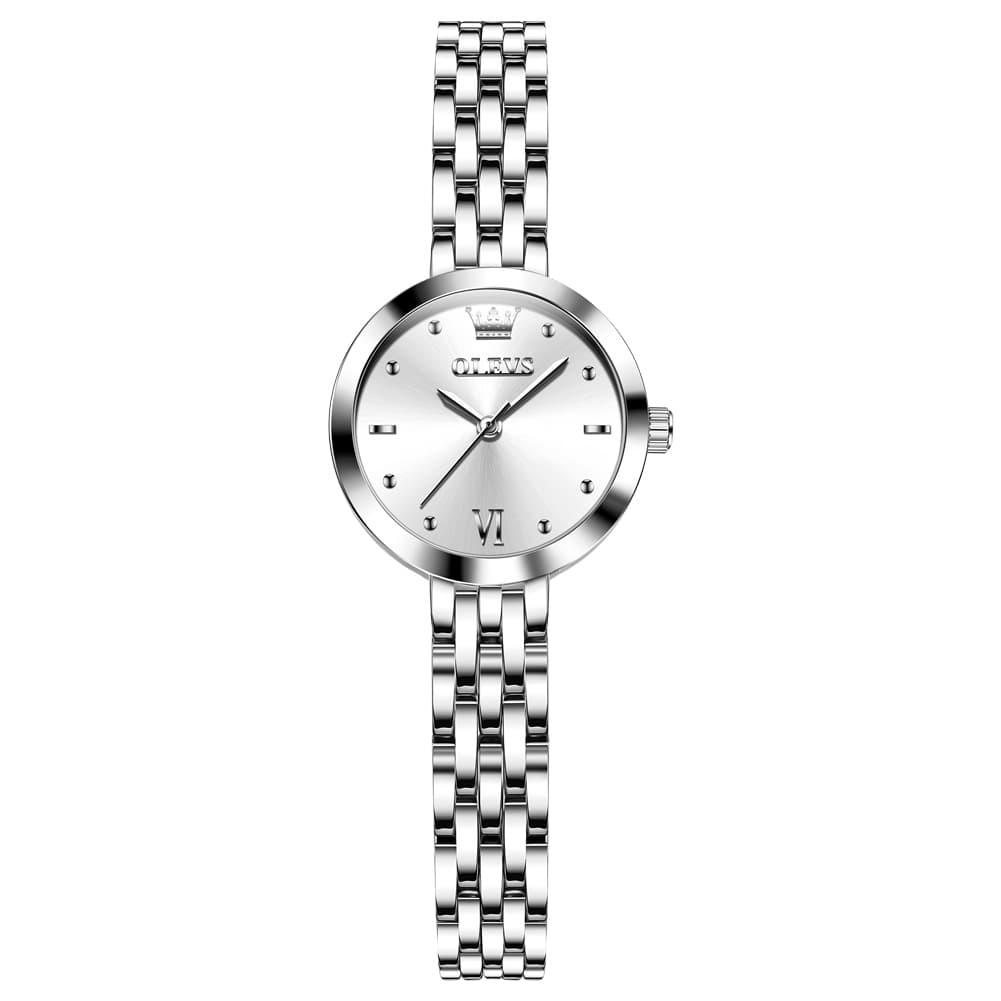 OLEVS 9992 Petite Minimalist Jewelry Bracelet Watch for Women - Rose Gold White Watch | Olevs Watch Store