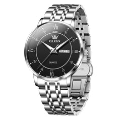 OLEVS Classic Roman Quartz Luminous Dress Watch for Men 3680 - Ebony Watch | Olevs Watch Store