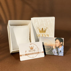 OLEVS Classic Textured White Quartz Watch Gift Box - Classic White Watch | Olevs Watch Store