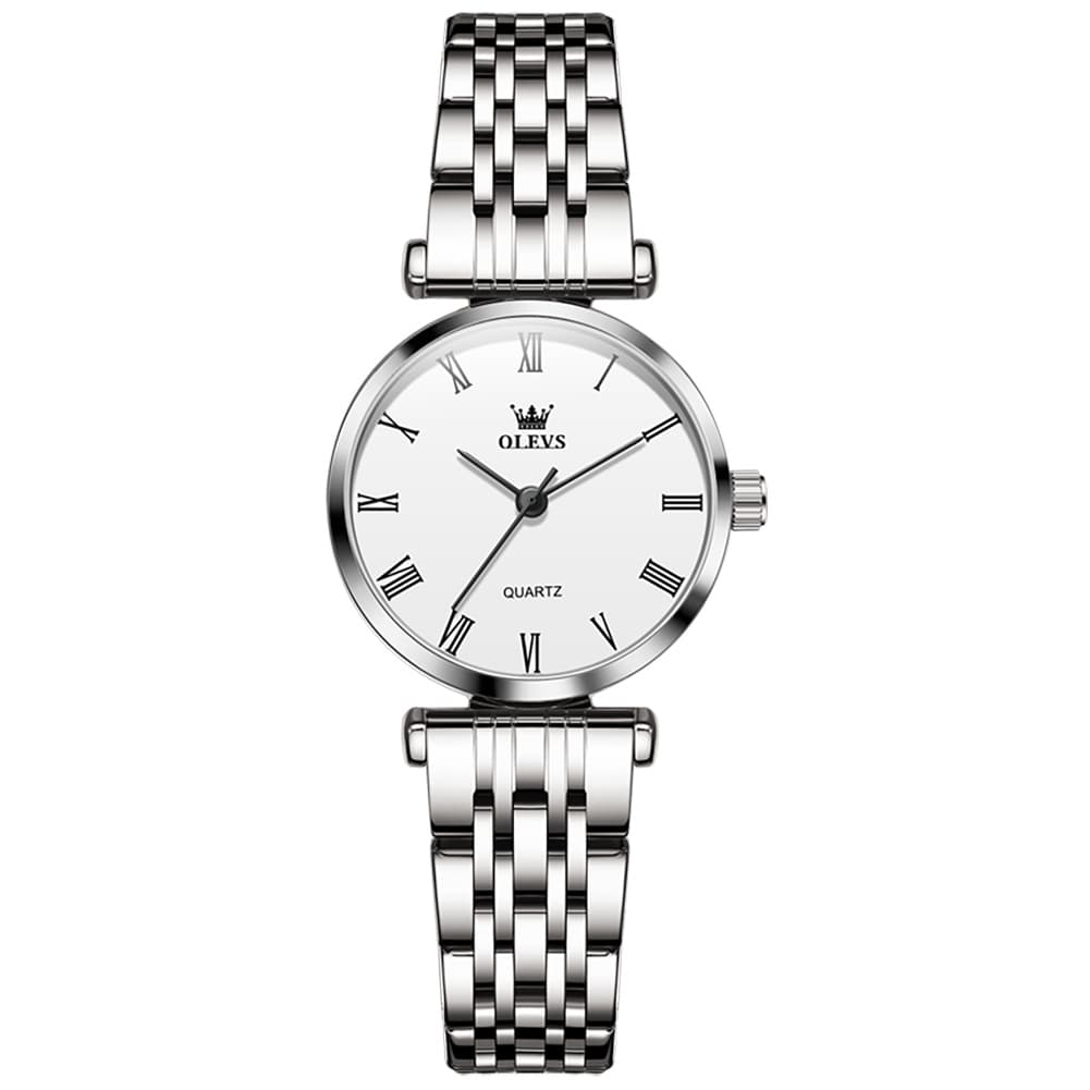OLEVS Couple Watch Ultra Slim Roman Numerals Stainless Steel Quartz 5592 - Women - Rose Gold Watch | Olevs Watch Store