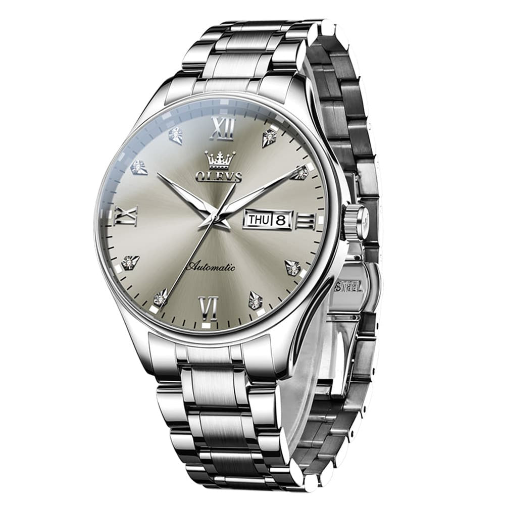 OLEVS Diamond Dial Day Date Automatic Mechanical Watch 9955 for Men - All Gold Watch | Olevs Watch Store