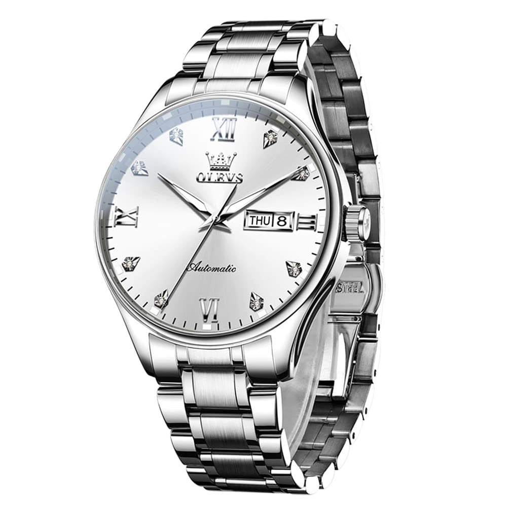 OLEVS Diamond Dial Day Date Automatic Mechanical Watch 9955 for Men - All Gold Watch | Olevs Watch Store