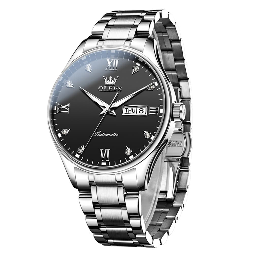 OLEVS Diamond Dial Day Date Automatic Mechanical Watch 9955 for Men - All Gold Watch | Olevs Watch Store