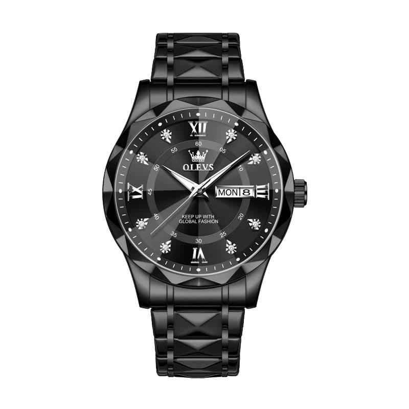 The Royal Diamond Executive | 3D Faceted Crystal & Gold Steel